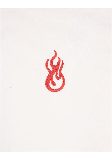 Felpa Bianca Con Fiamma Rossa Sul Petto VISION OF SUPER | VS01073BIANCO